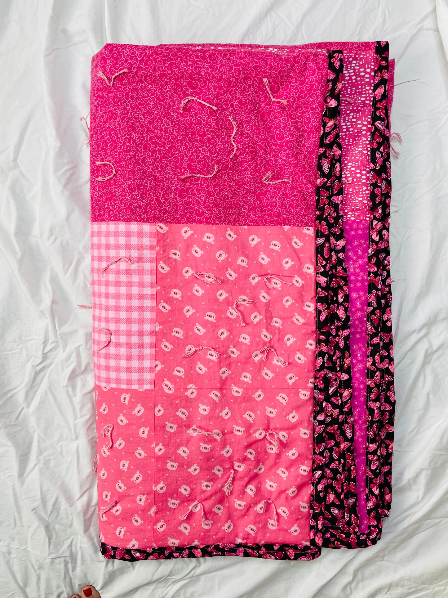 Pink Tied Blanket