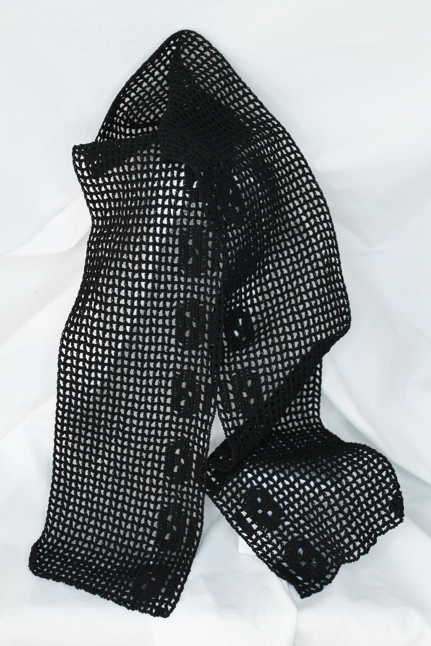 Skull Filet Crochet Scarf