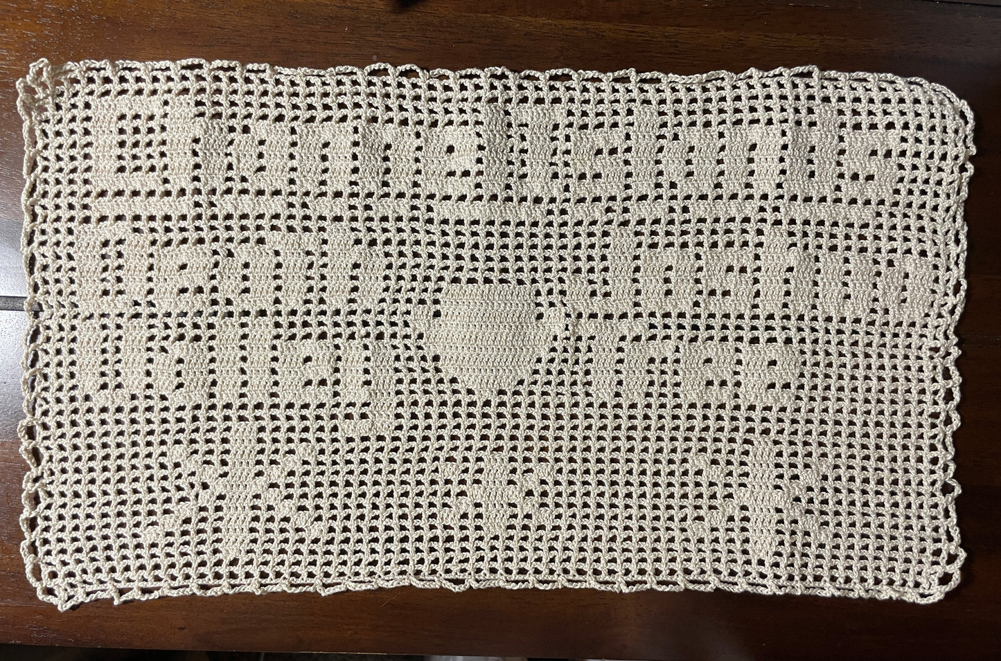 Filet Crochet Doily or Embellishment