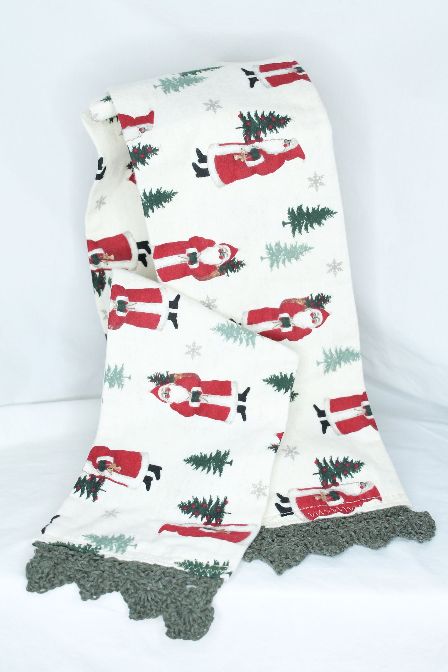 Santa and Christmas Tree Scarf