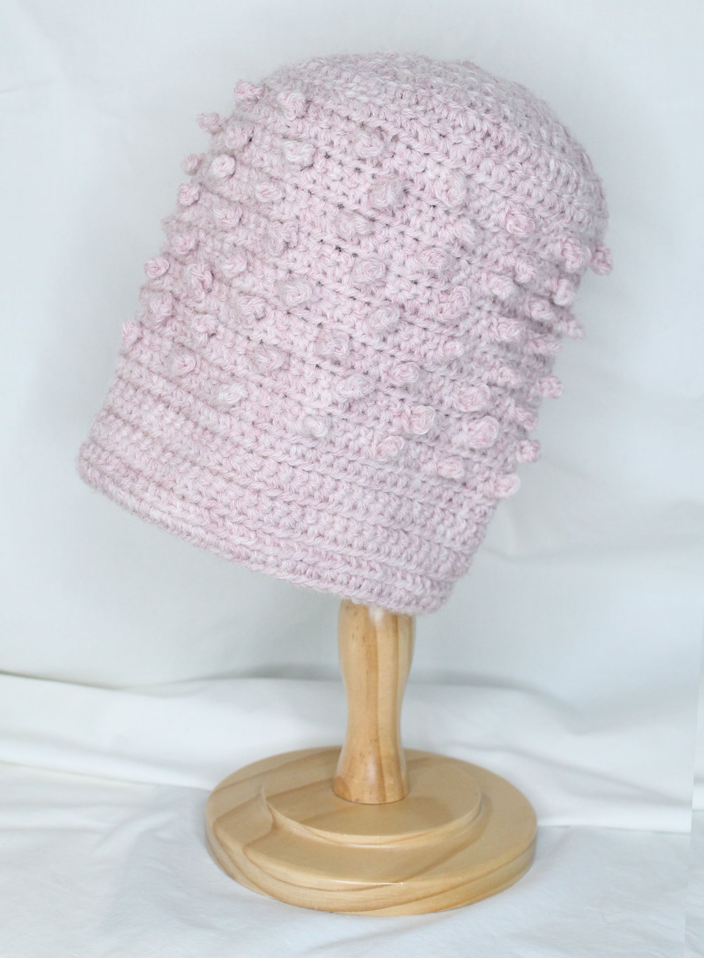 Pale Pink Popcorn Beanie